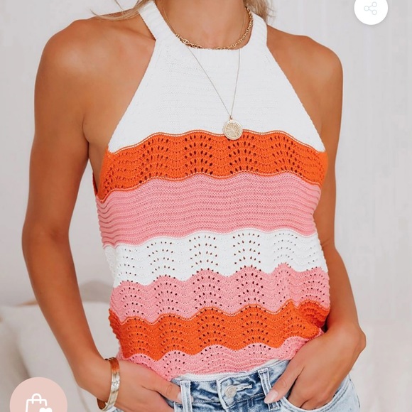 Knit Striped Tank Top - Picture 2 of 4